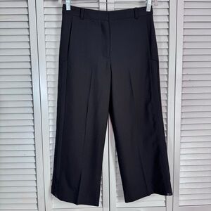 Dion Lee Wool Mesh Side Cropped Black Trouser Pant Relax Wide Straight Size US 4